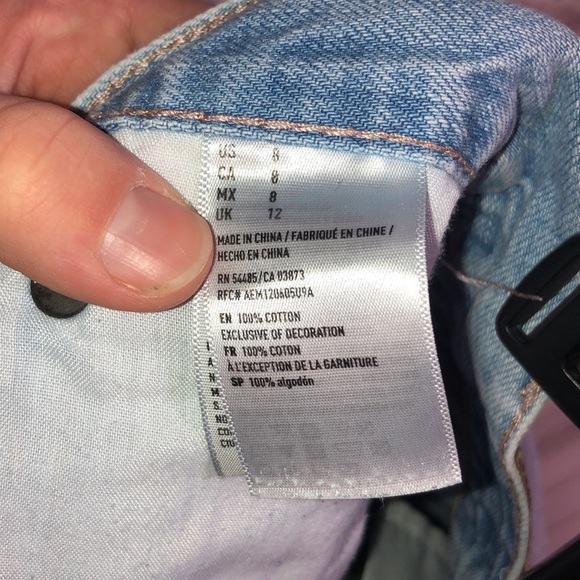 American Eagle distressed shorts size 8 Tom girl shortie shorts jean shorts - Picture 7 of 7